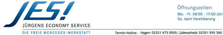 JES! Ihre günstige Mercedes-Benz Werkstatt in Hagen, Wartung und Reparatur - feste Paketpreise knallhart kalkuliert!